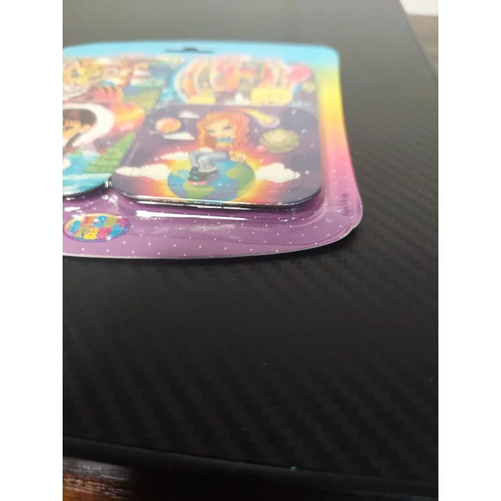 Vintage Lisa Frank 4 Magnetic Clips Pack Tiger Space Girl Cat Pups Y2K